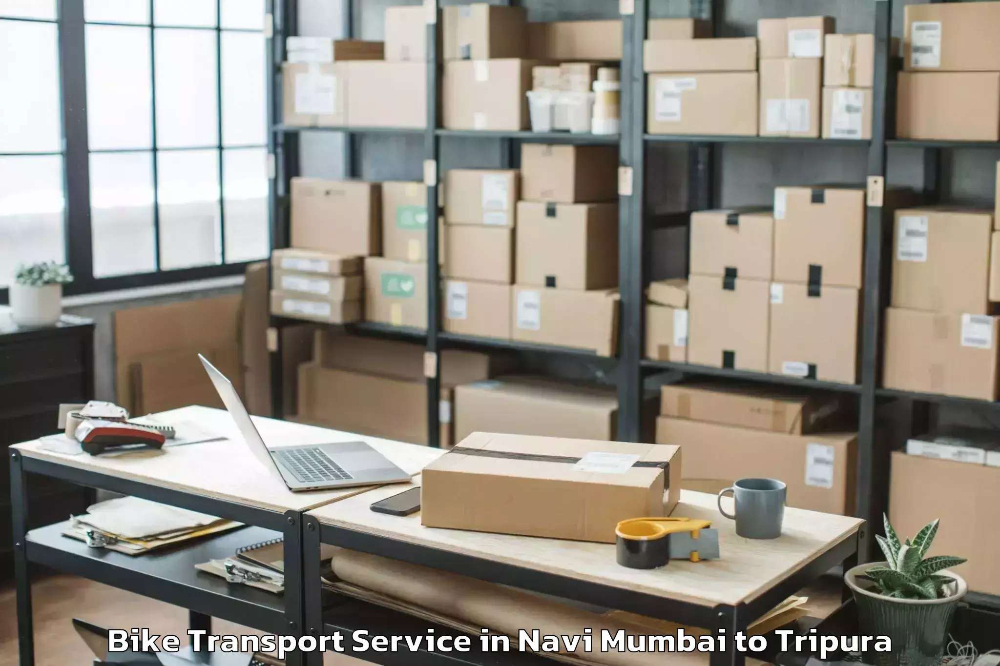 Book Your Navi Mumbai to Khowai Bike Transport Today